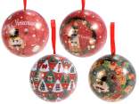Openable metal food Christmas ball to hang
