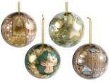Openable metal food Christmas ball to hang