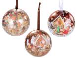 Openable metal food Christmas ball to hang