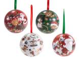 Openable metal food Christmas ball to hang