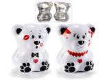 Openable teddy bear shaped box in food grade metal