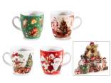 Pack of 2 Christmas porcelain cups 70 ml