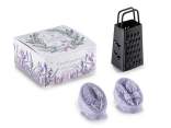 Pack of 2 lavender scented wax sticks with grater
