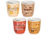 Pahar de cafea din porțelan de 90 ml cu inscripție