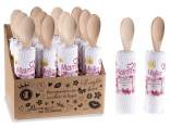 Paño cocina de algodón bordado con forma de mamá y cuchara