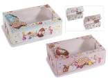 Paper box with transparent display and Easter print