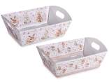 Paper tray / basket with handles and bunny print