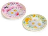 Piatto in porcellana con stampa fiori