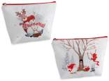 Pochette natalizia in morbida stoffa con chiusura zip