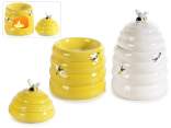 Porcelain beehive essence burner with embossed bees