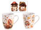 Porcelain cup 300 ml autumn decorations