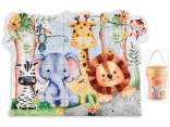 Puzzle 40 tessere cartoncino in scatola cilindro con manico