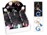Resin Alphabet Letter Charm / Keychain with Card