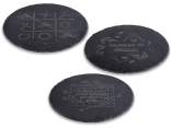 Round slate cutting board / plate with kitchen decorations
