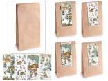 Sac alimentaire en papier kraft avec étiquette de fermeture
