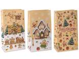 Sac en papier kraft à motif pain d'épice