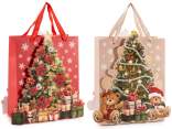 Sacchetto / busta media in carta e con albero di Natale 3D