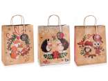 Sacchetto/busta grande in carta kraft con tag