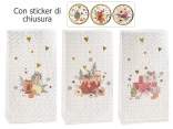 Sacchetto in carta decori dolci Natale e sticker di chiusura