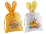 Sacchetto in cotone pasquale con orecchie coniglio e tirante