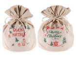 Sacchetto portapanettone in stoffa con scritte