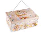 Scatola in cartone per colomba con cordino stampa conigli