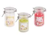 Scented candle in glass jar with airtight seal