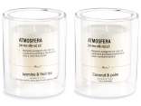 Scented candle in glass jar with double bottom