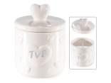 Scented candle in porcelain jar with lid tvb
