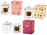 Scented wine candle in glass bell jar