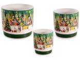 Set 3 vaze ceramice de Craciun