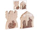 Set Presepe componibile in legno da appoggiare