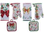Set de Noël avec gant, manique et torchon microfibre