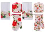 Set navideño de guantes, agarraderas y paño de cocina