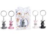 Silicone rabbit keychain in gift box