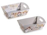 Small paper tray with handles and angel decorations