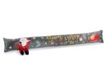 Soft fabric draft stopper with 3D Santa