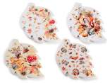 Sottopentola a foglia in ceramica lucida con base sughero