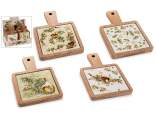 Tagliere alimentare / sottopentola legno e ceramica