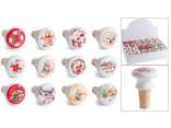 Tappo in sughero e ceramica lucida con decori natalizi