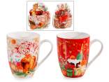 Taza de porcelana navideña 300 ml decoración dulces
