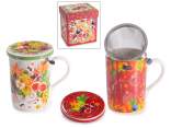 Taza de té de porcelana Conf. 350 ml, filtro y tapa