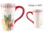 Tazza in ceramica lucida 550ml decoro dolcetti