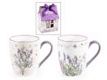 Tazza in porcellana da 300ml con decori lavanda