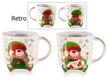 Tazza natalizia in porcellana 350ml con piedini