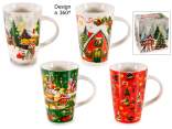 Tazza natalizia in porcellana 400 ml paesaggio natalizio