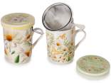 Tazza porcellana 300 ml con coperchio e filtro