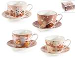 Tazza tè natalizia in porcellana 250 ml con piattino