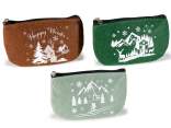 Trousse en feutrine avec fermeture éclair et imprimé paysage