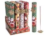 Tubular pack of 30 incense sticks with metal incense holder